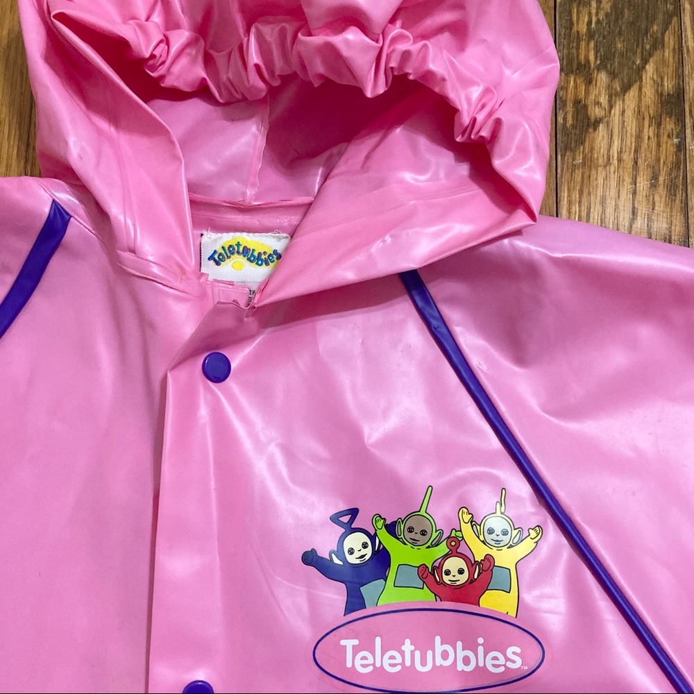 Vintage Teletubbies Toddler Hooded Rain Coat | 2T